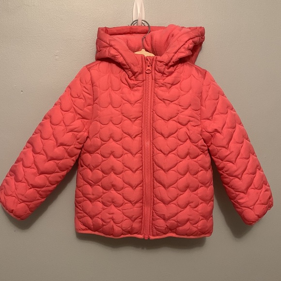 Carter's Jackets & Coats Nwt Hooded Heart Stitched Quilted Little